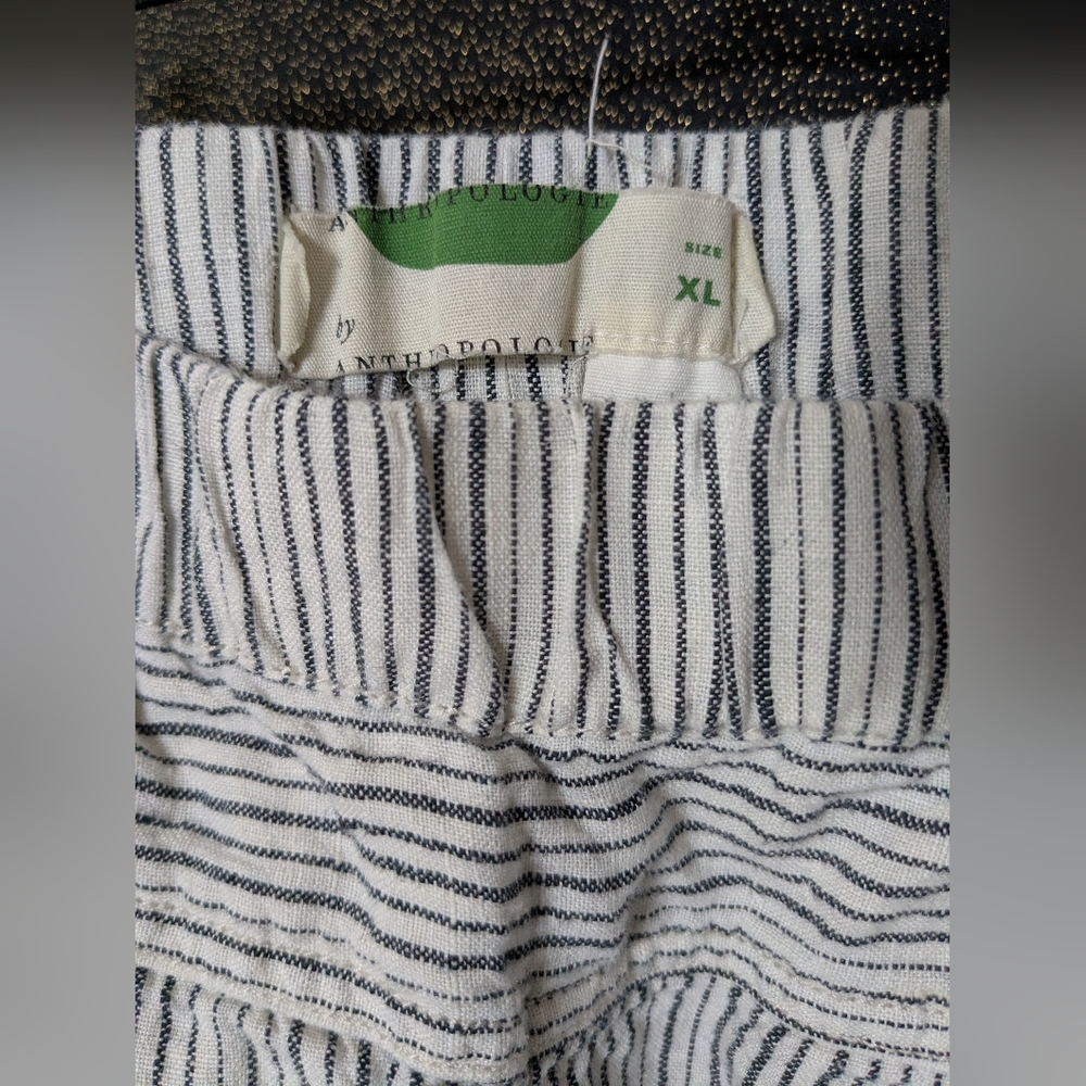 Anthropologie Striped Linen Pants, Oversized XL - Picture 2 of 3
